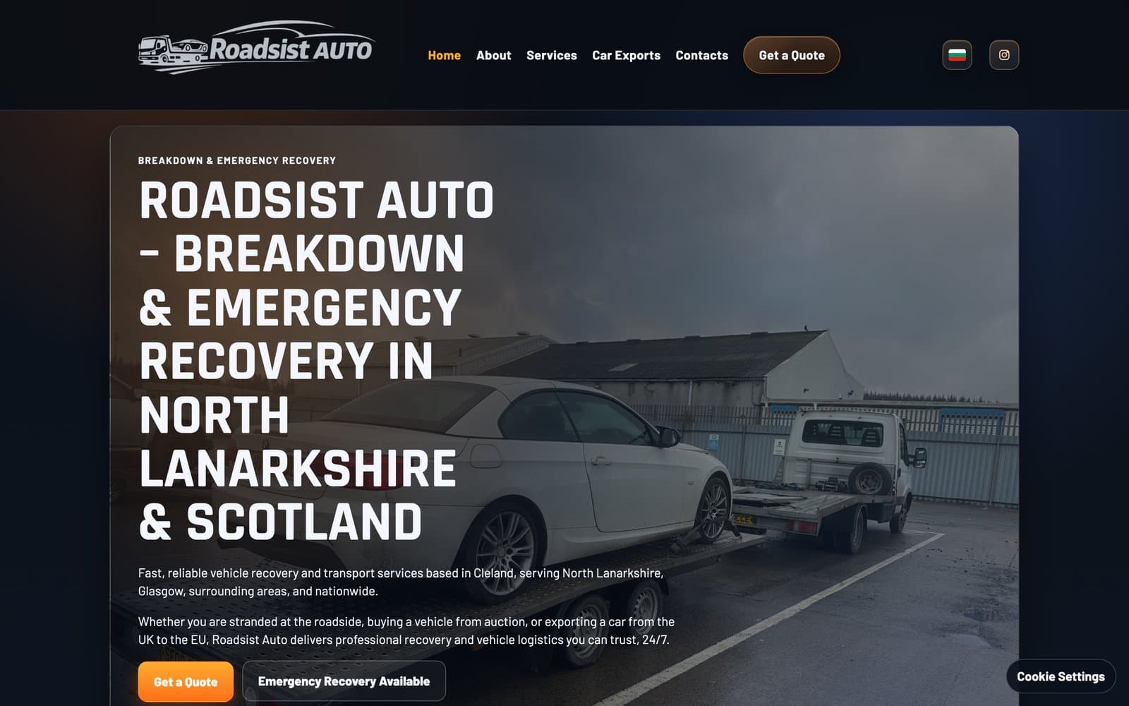 Roadsist Auto homepage