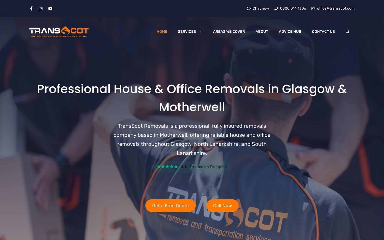 TransScot Removals homepage